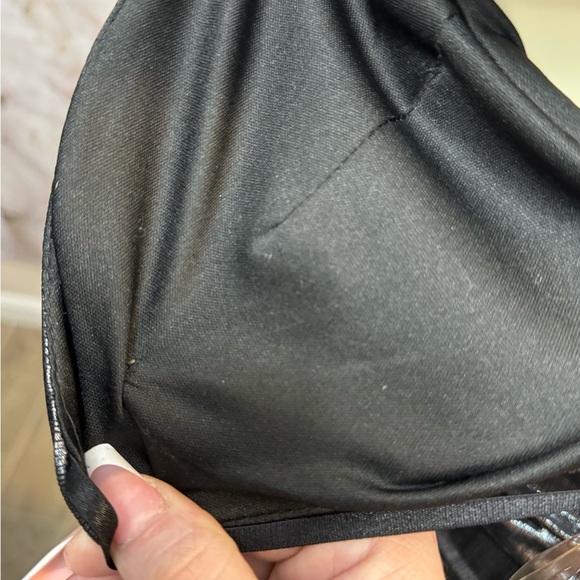 Emerald Sundae Metallic Ruched Spaghetti
Strap Mini Dress Black M - Picture 12 of 16